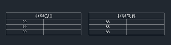中望CAD中两表格如何关联数据