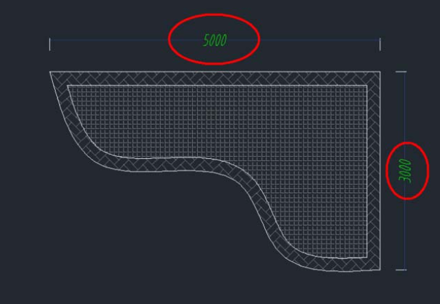 如何用CAD绘制出异形水池平面图