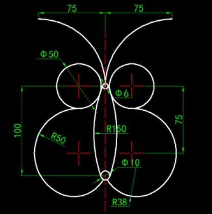 如何用CAD绘制蝴蝶