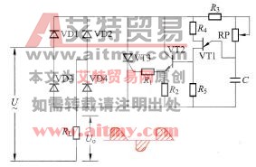 单向晶闸管交流调压电路