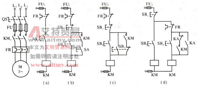 三相异步电动机点动直接启动控制线路