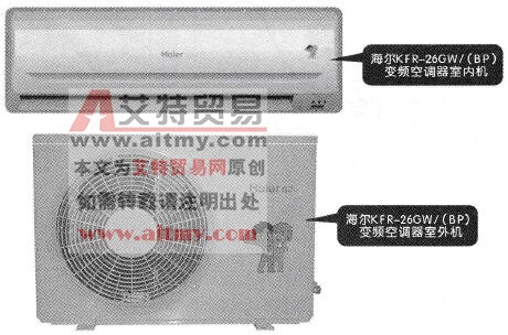 海尔KFR-26GW/(BP)5变频空调器的整机结构