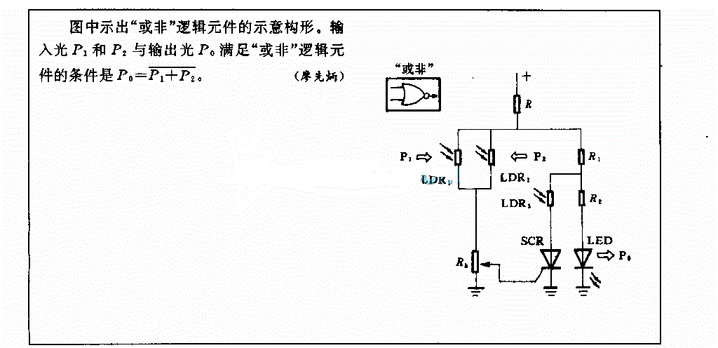 “或非”逻辑元件构形电路