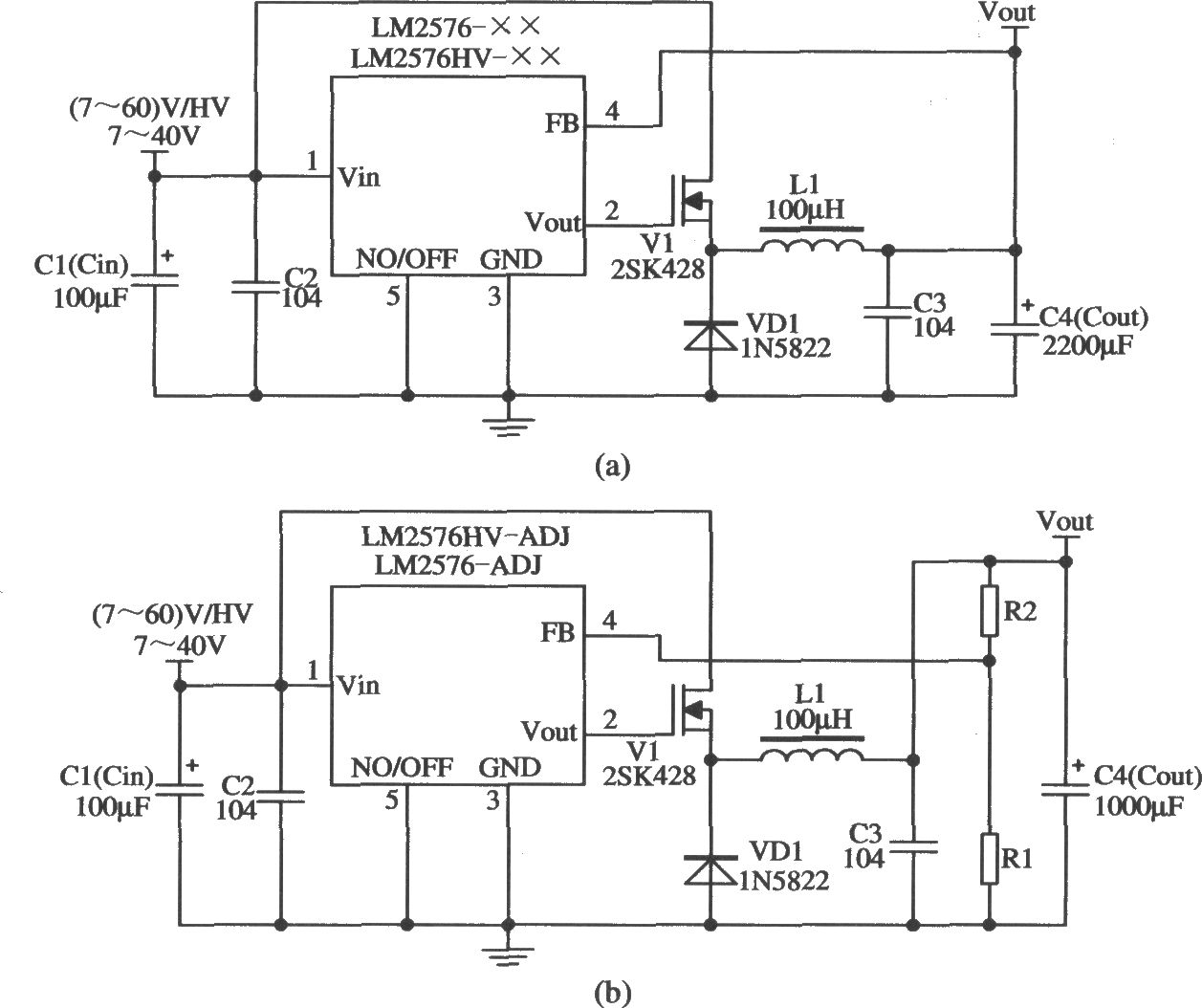LM2576构成的扩流的应用电路