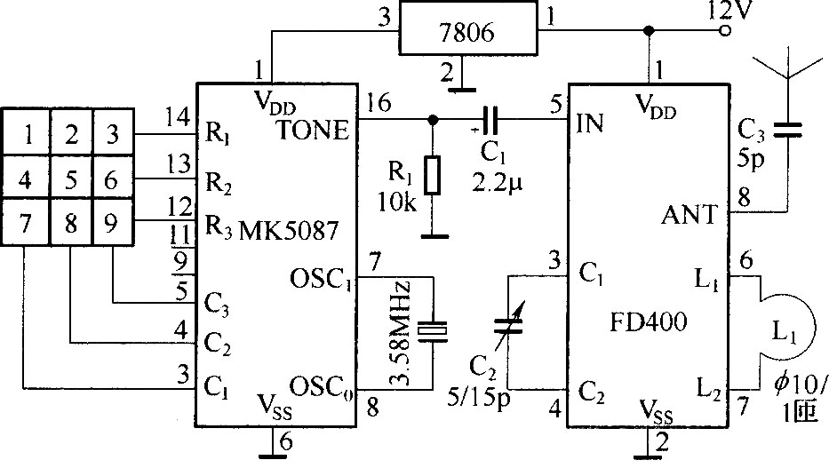 FDD400-1和JDD400-1组成数字式无线寻呼系统