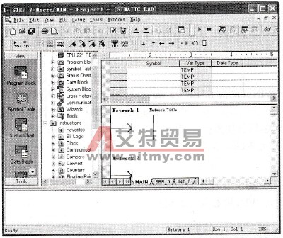 STEP 7-Micro/WIN编程软件的软件界面及其功能介绍