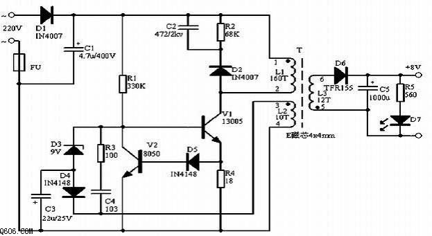 简单的开关电源电路图