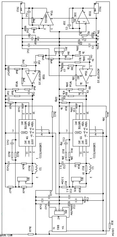 LM3886TF制作的纯直流电流负反馈功放电路