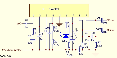 又一款90年代立体声解码芯片TA7343