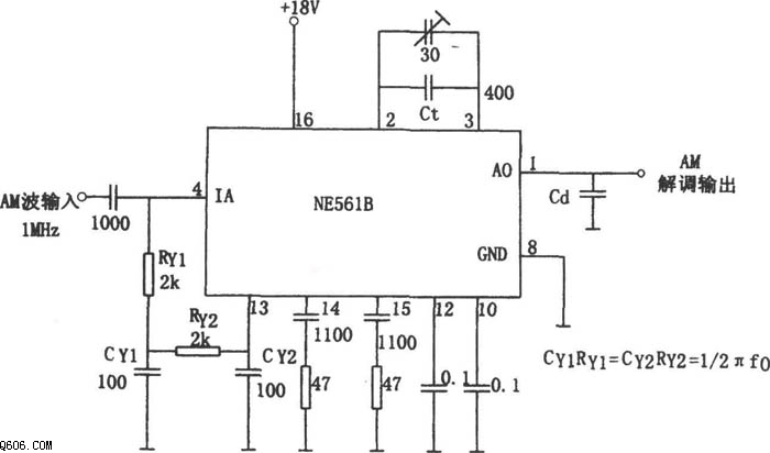 NE561B构成的双边带调制解调器