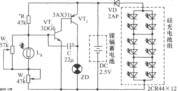 太阳能闪光器电路