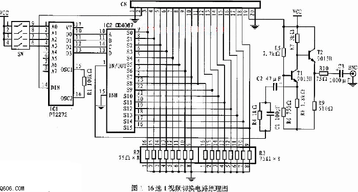 视频切换电路图