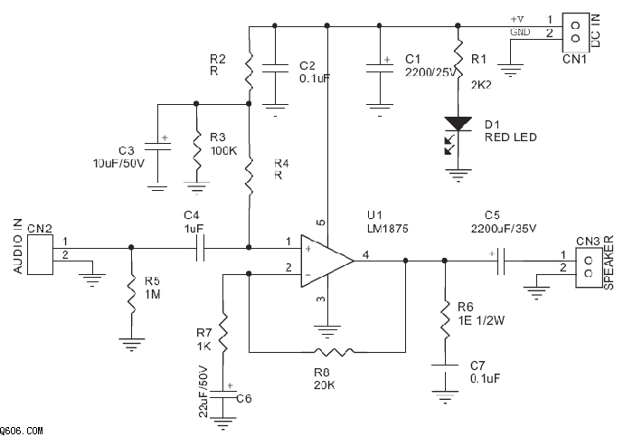 20W Audio Amplifier using LM1875