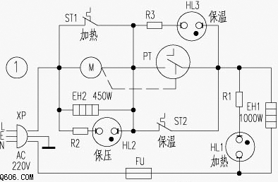 永兴牌ＤＹＢ５０电压力锅原理与维修