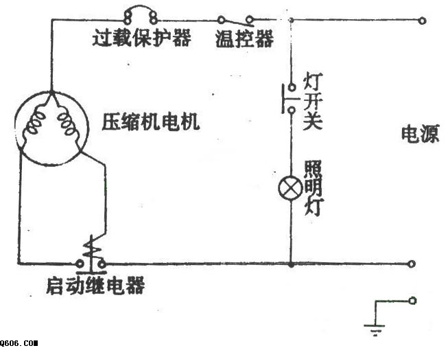 凤凰牌BC-152单门电冰箱电路图