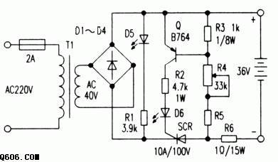 36V电动车充电器电路图