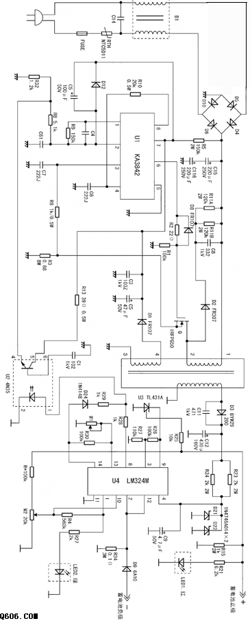 小羚羊SMA-36C3A电动自行车充电器电路图