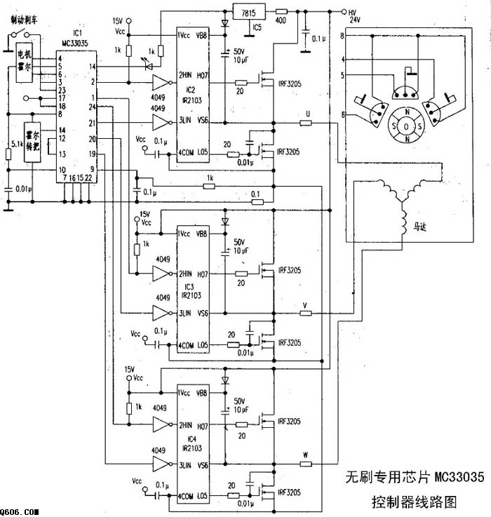 电动自行车无刷专用芯片MC33035