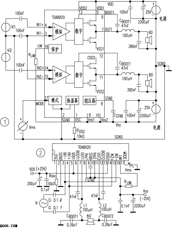 TDA8920功放电路图