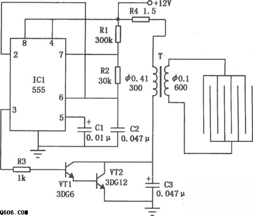 电子灭蝇器的电路图