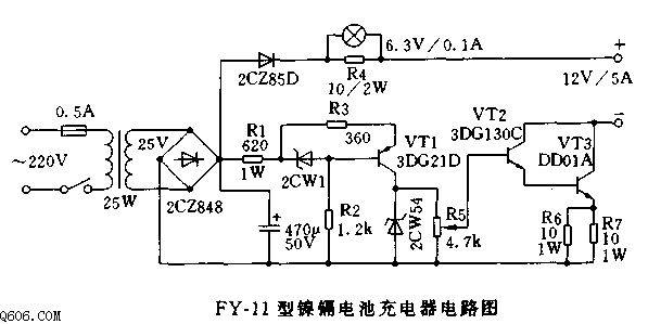 型镍镉电池充电器电路图