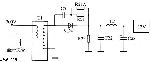 开关电源输出部分电路图