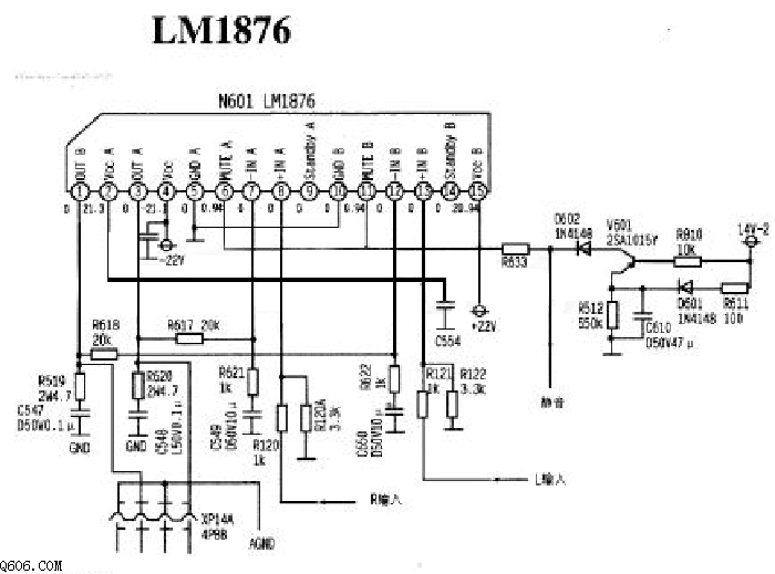 lm1876功放电路图