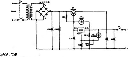可调的20V电源电路图