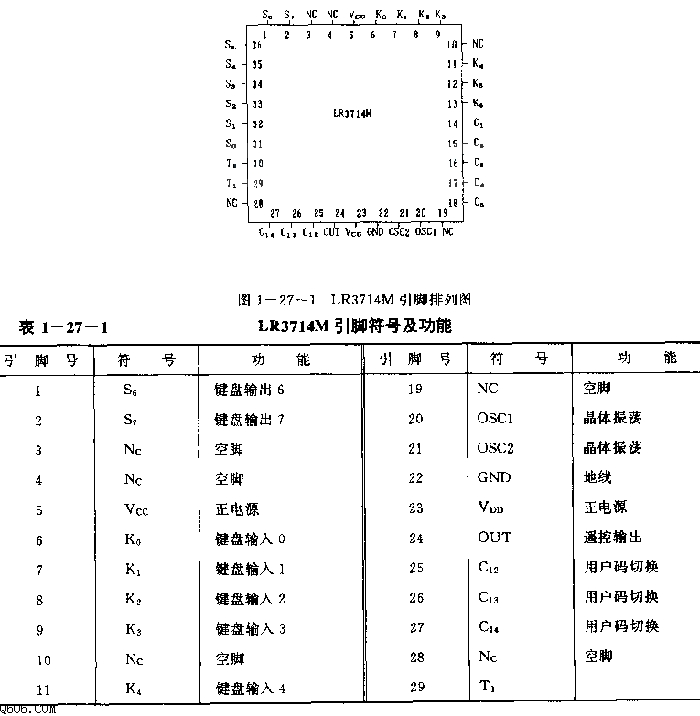 LR3714M红外线遥控发射电路