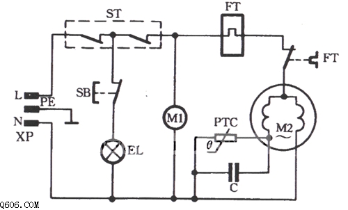 海尔BC-118厨房冷藏电冰箱电路图