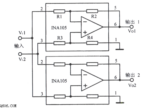 差动输入一差动输出电路图