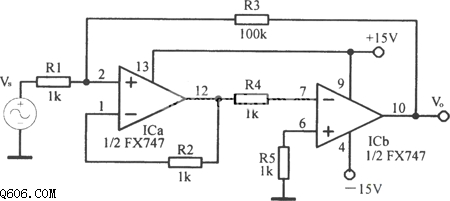 零漂移反相放大电路图