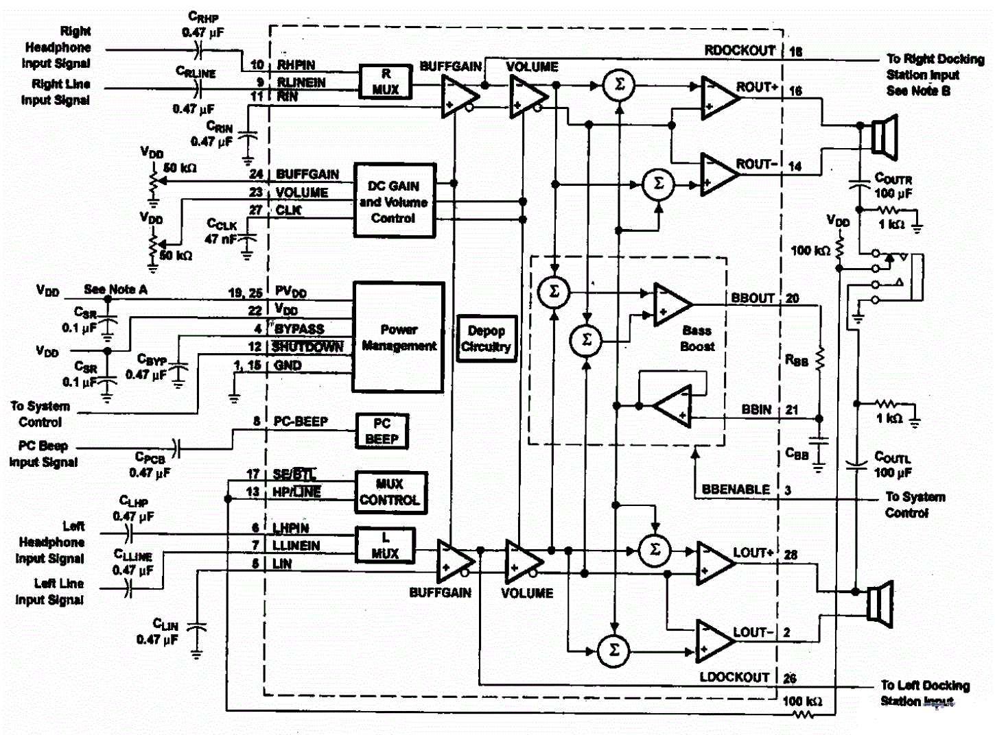 笔记本电脑的音频输出电路TPA6010A4