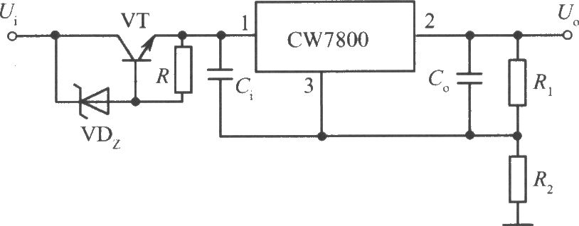 CW7800构成的高输入-高输出集成稳压电源电路之二