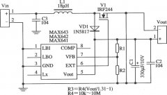 MAX641/MAX642构成的输出电压可调的应用