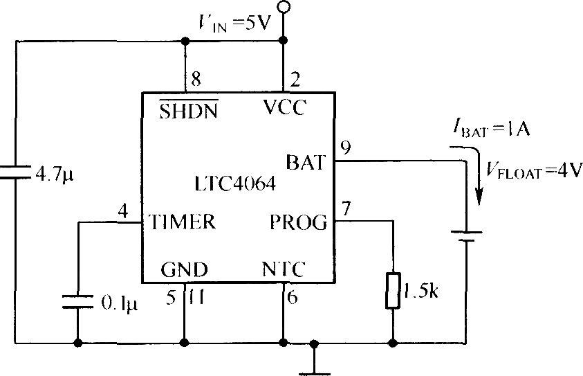 LTC4064构成的充电电路