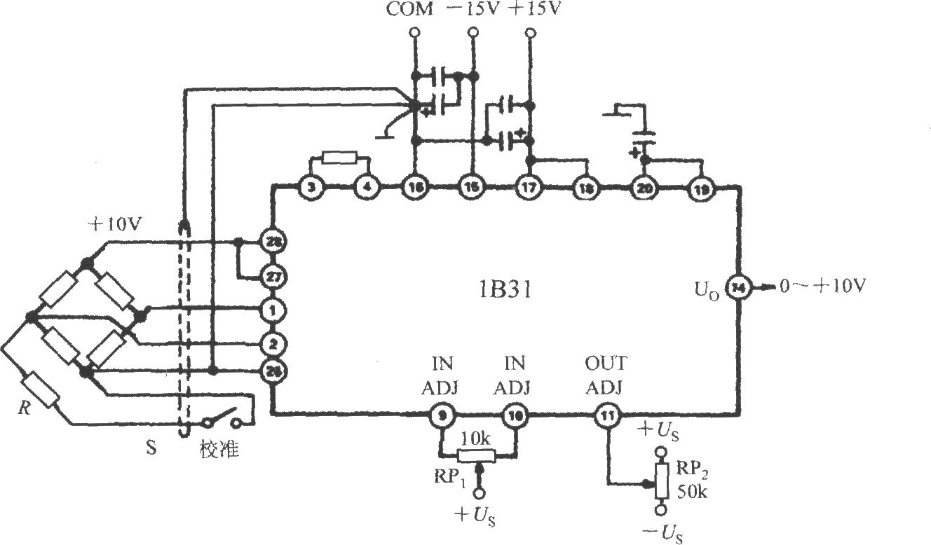 压力变送器的接口电路(宽带应变信号调理器1B3