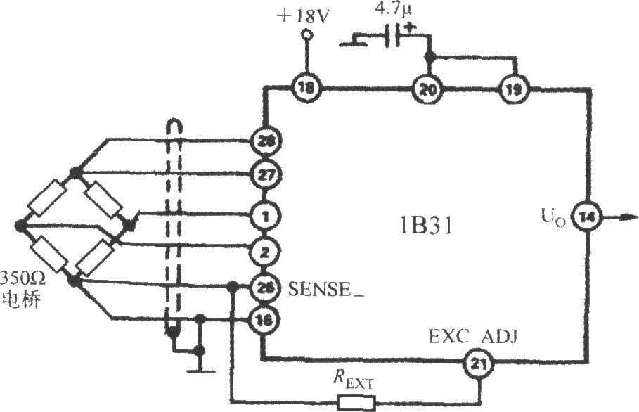 提升激励电压的电路(宽带应变信号调理器1B31)